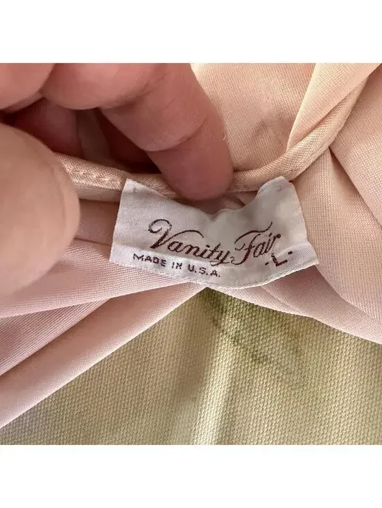 Vintage 60s Vanity Fair Satin Pajama Set Button Down Top And Cropped Pants Large - Picture 4 of 9